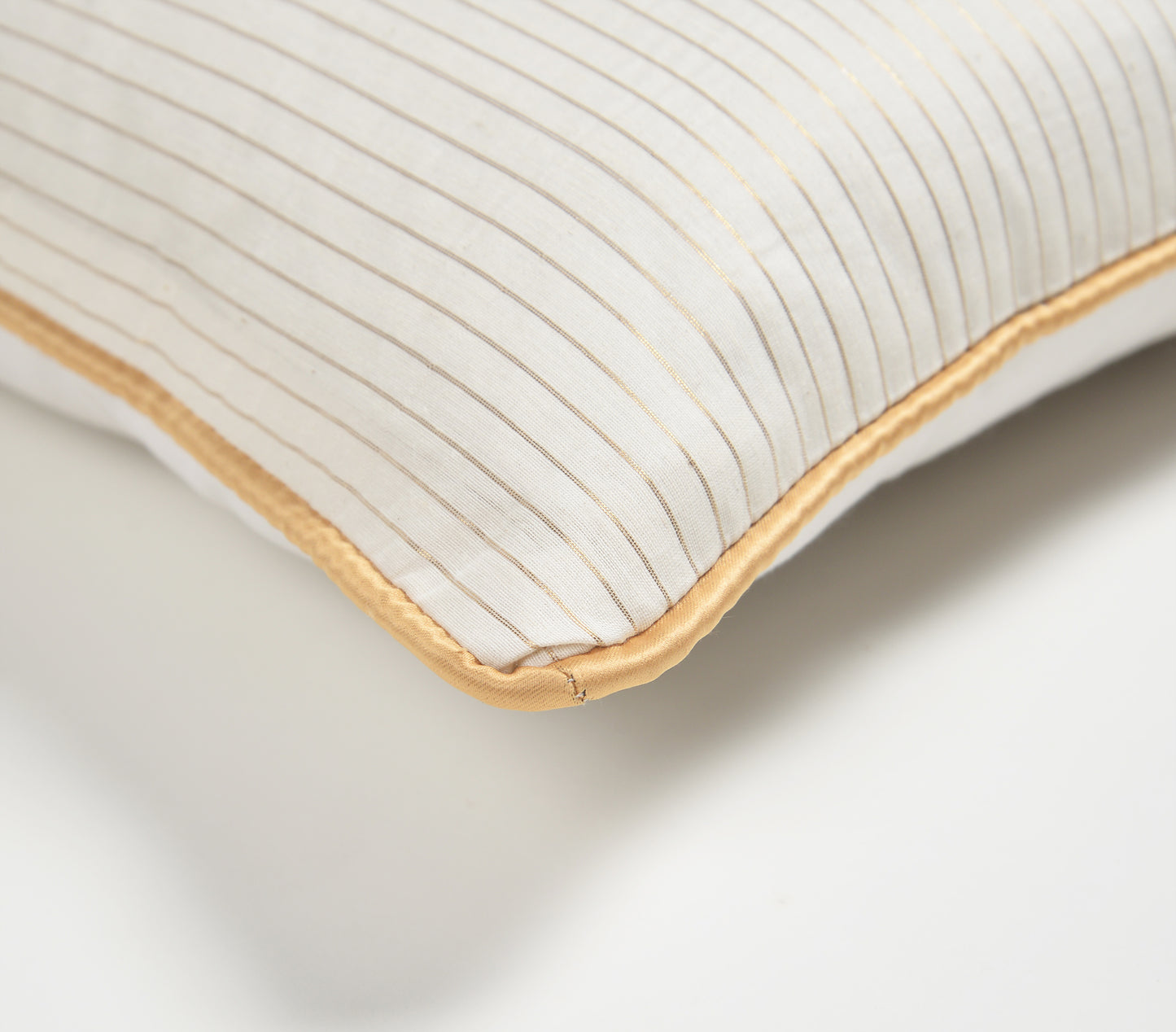 Handwoven Silk & Cotton Striped Cushion Cover