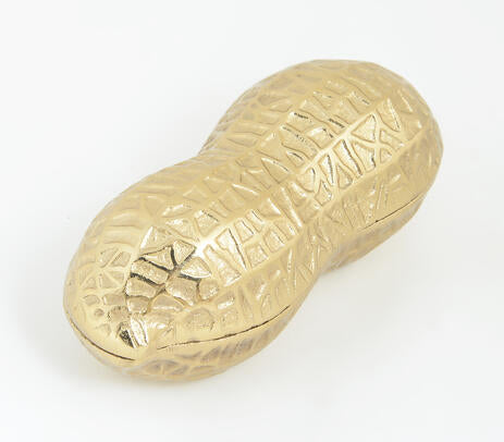 Handcrafted Gold-toned Statement Peanut Box (small)