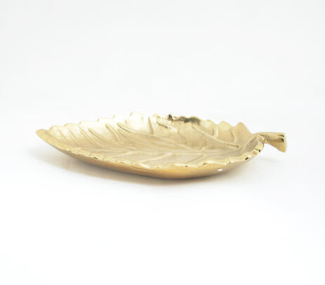 Gold-toned Aluminium Leaf Tray