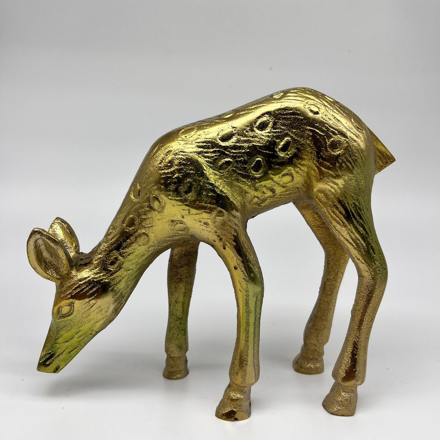 Metallic Aluminium Deer Figurine