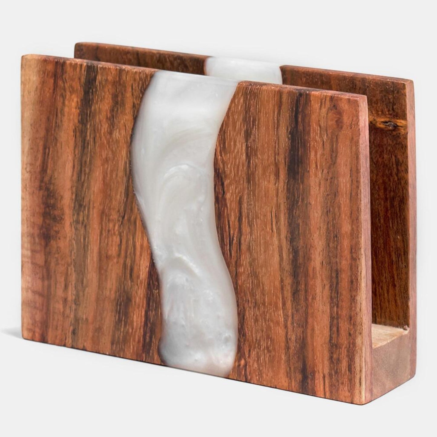 Luxury Feast Live Edge Acacia Wood Napkin Holder