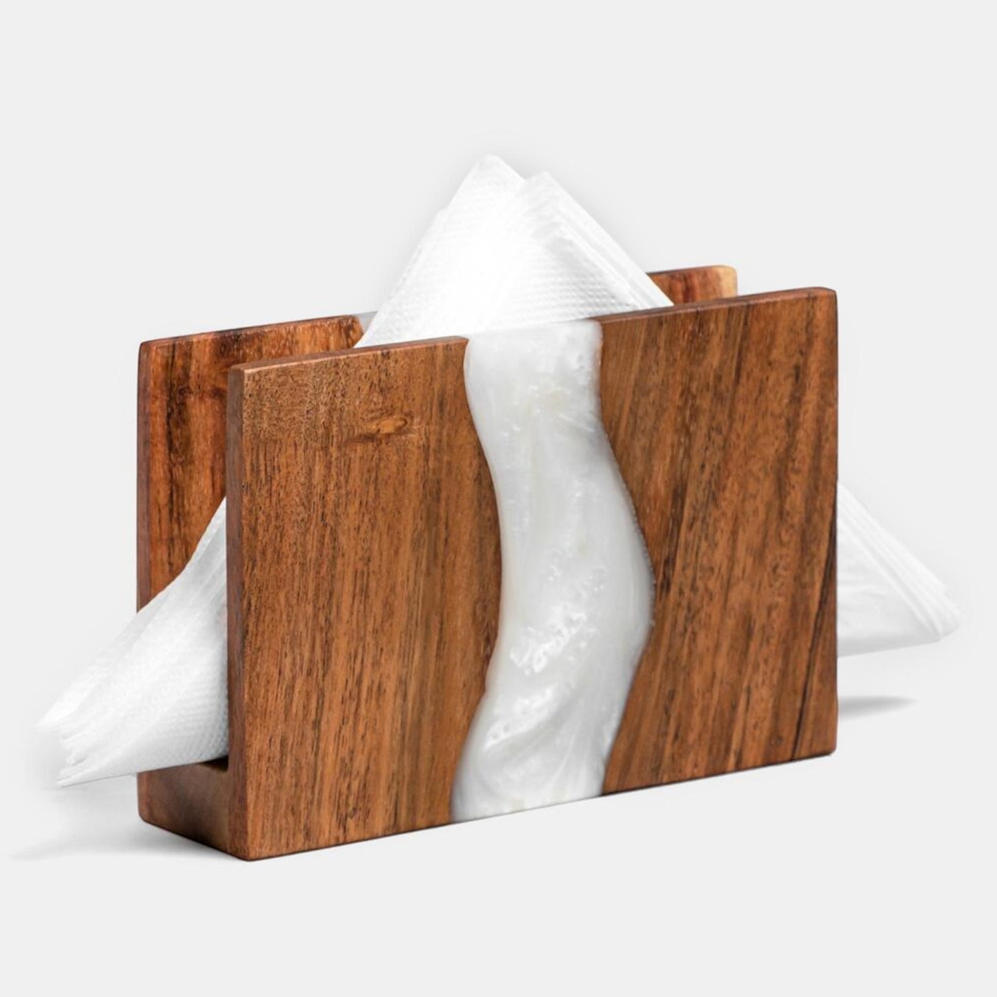 Luxury Feast Live Edge Acacia Wood Napkin Holder