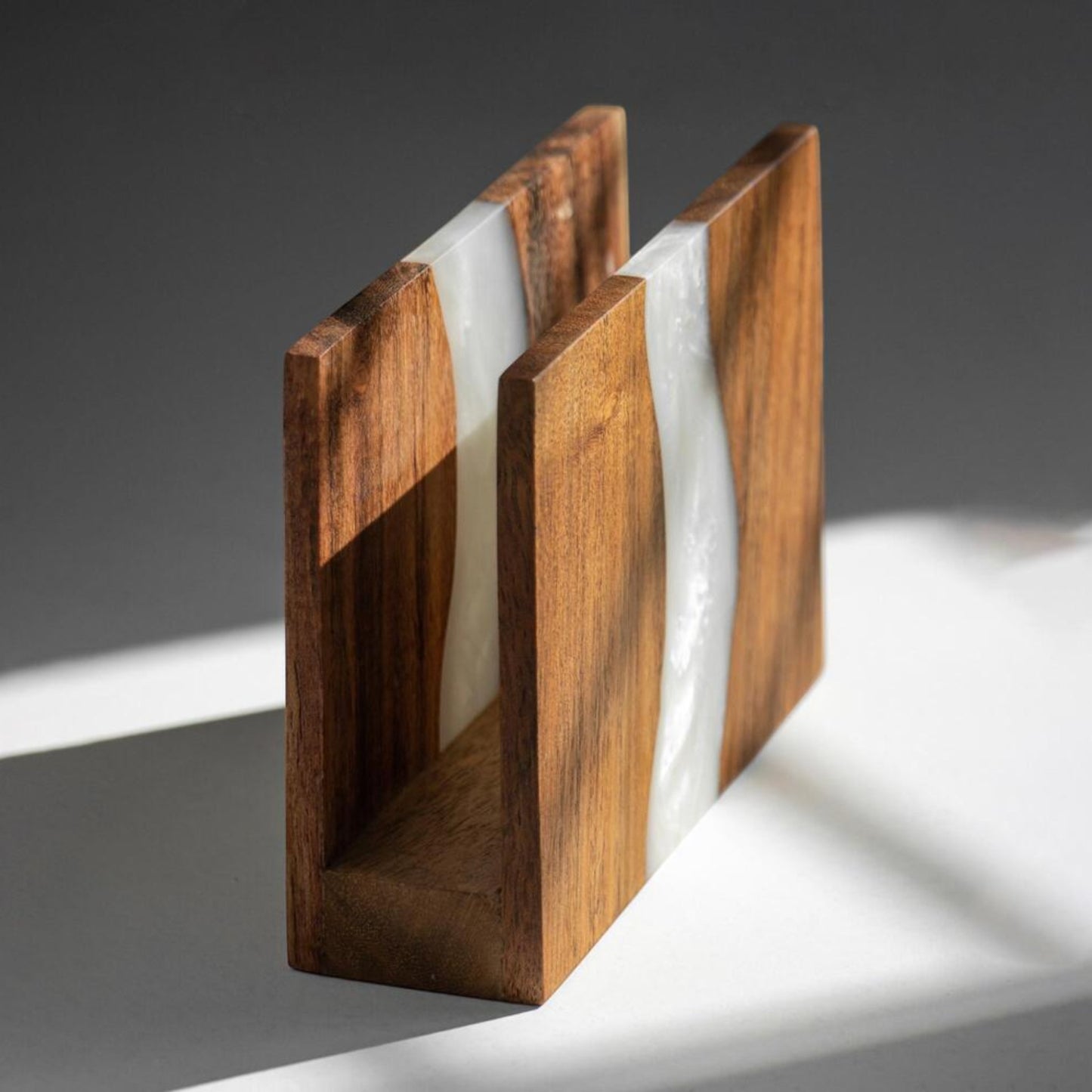 Luxury Feast Live Edge Acacia Wood Napkin Holder