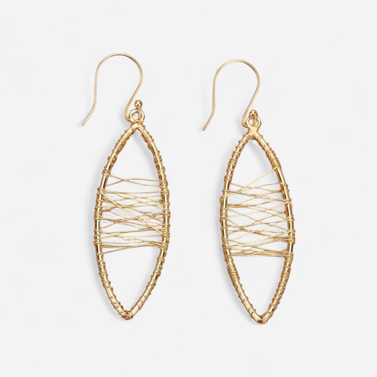 Artisanal Gold-Toned Artisan Earrings
