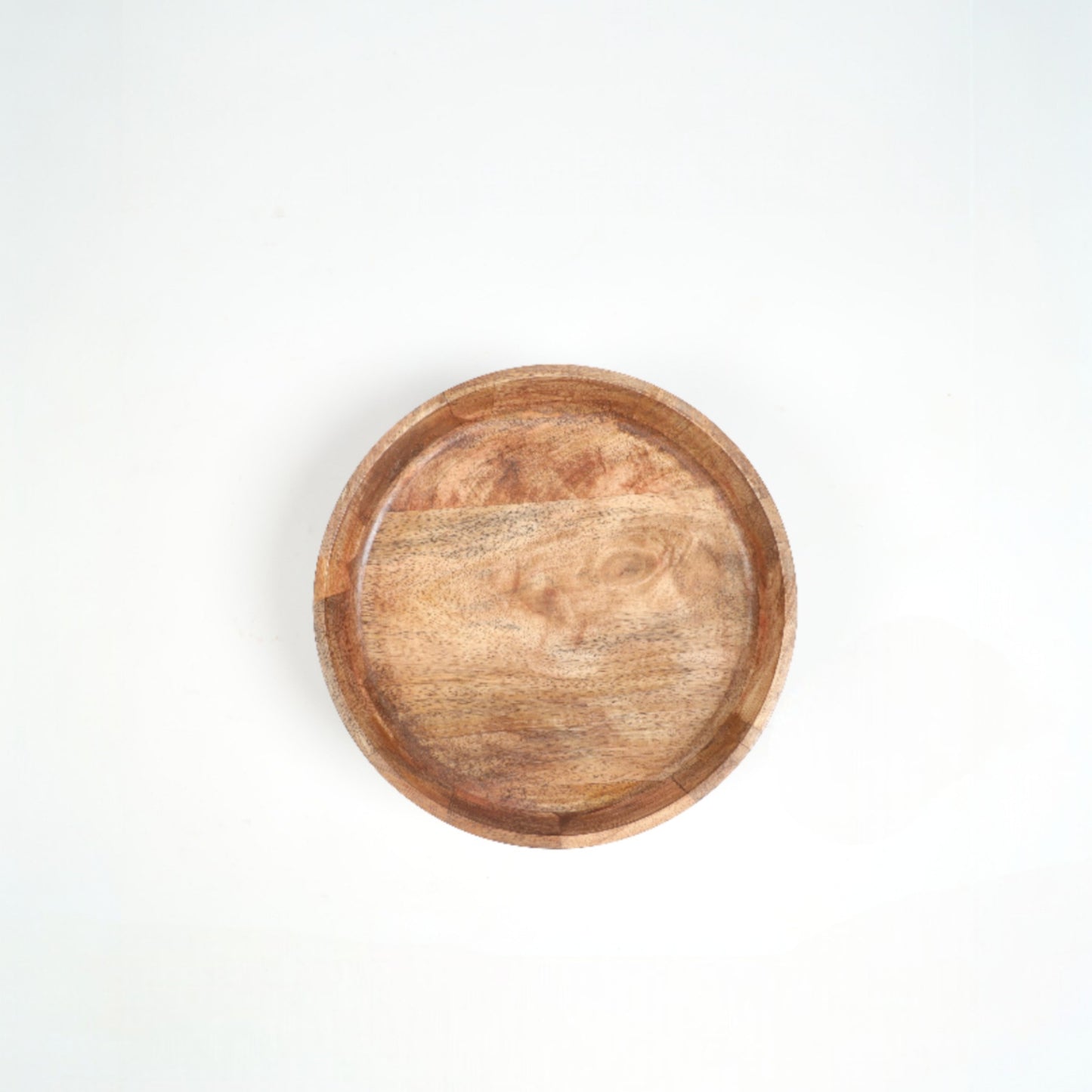 Artisan-made Mango Wood Footed Salad Bowl