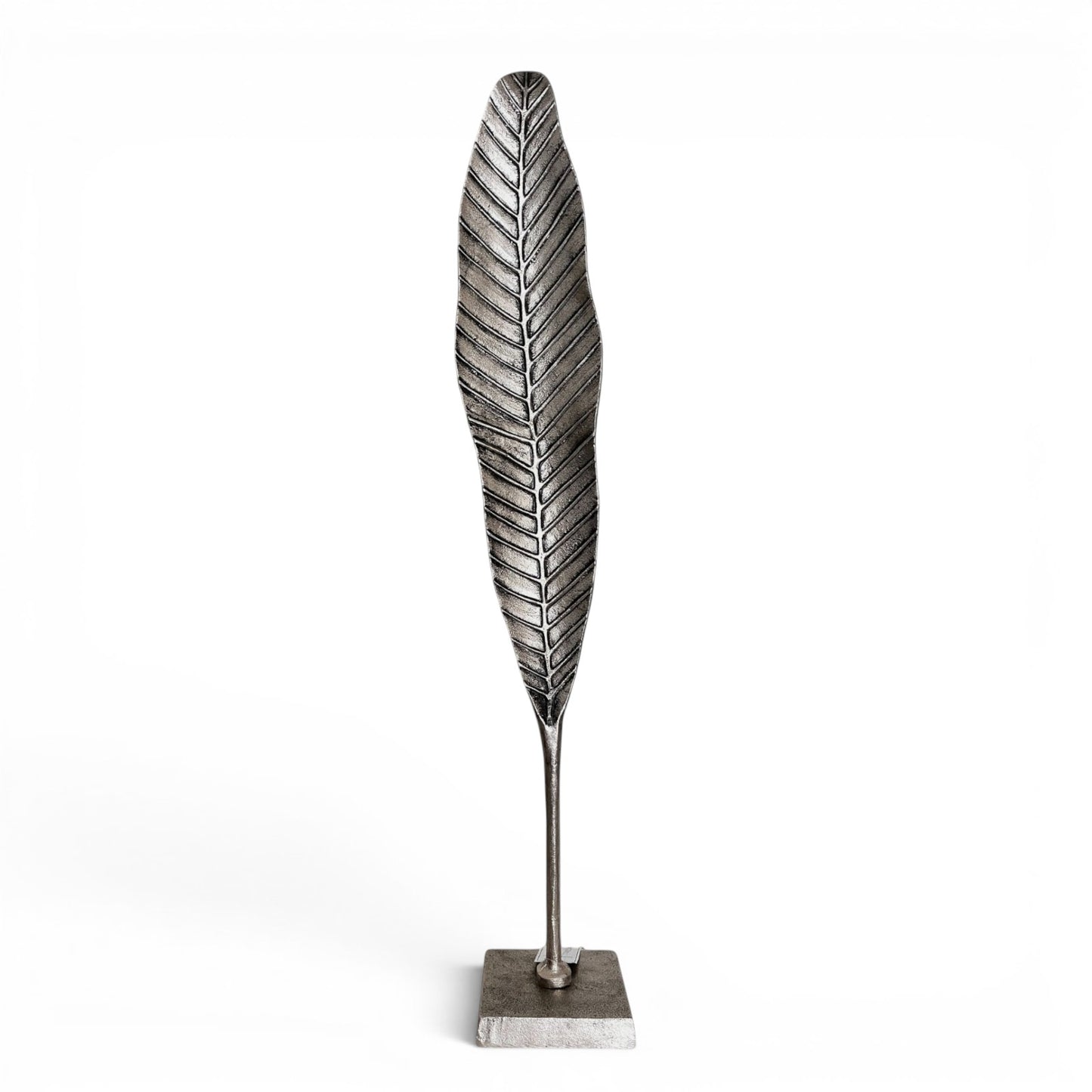 Metal Cast Aluminium Large Leaf Figurine