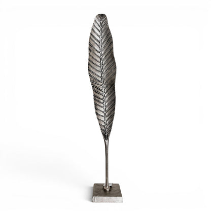 Metal Cast Aluminium Large Leaf Figurine