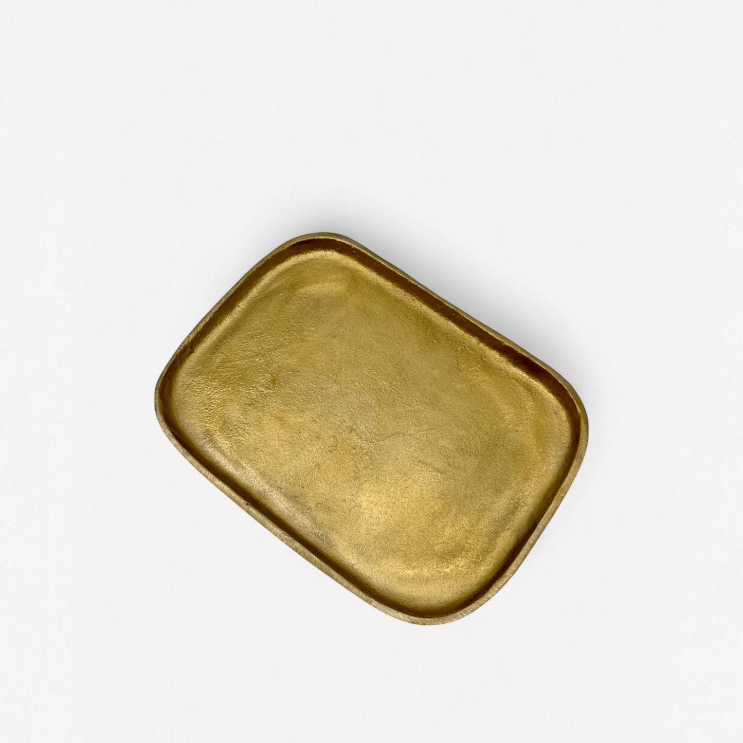 Handcrafted Rectangle 26x19cm Decorative Tray in Gold