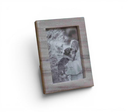 Hand-Cut Beige 5x7" Marble Photo Frame