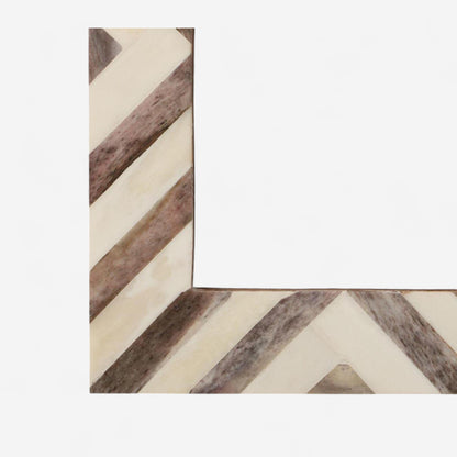 Recycled Buffalo Bone Inlay 4x6" Brown Photo Frame