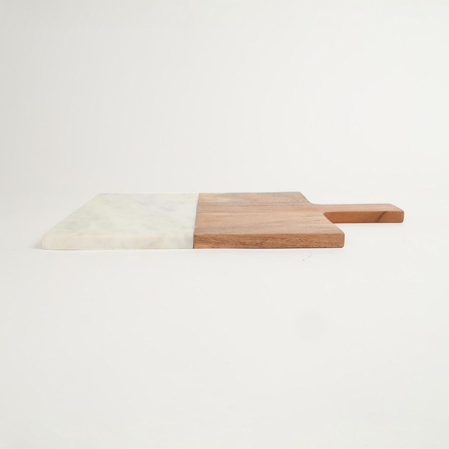 Hand-Cut Marble & Acacia Wood Colorblock Chopping Board