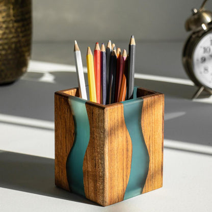 Luxury Feast Live Edge Acacia Wood Cutlery Holder