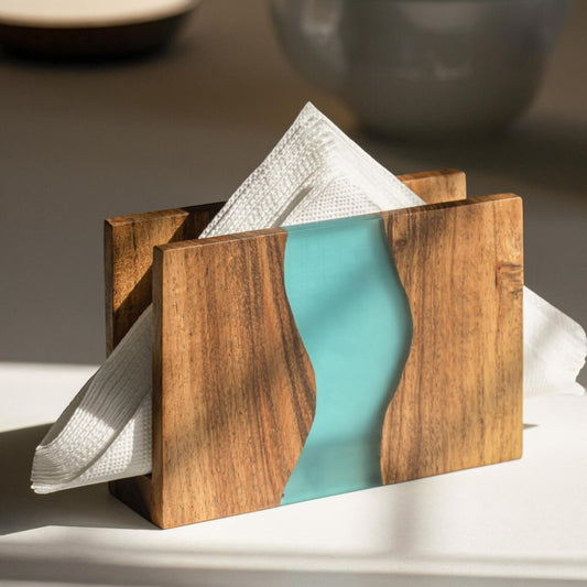 Luxury Feast Live Edge Acacia Wood Napkin Holder