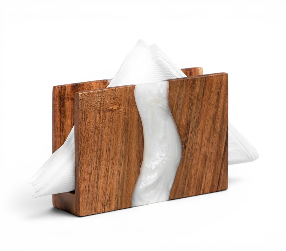Luxury Feast Live Edge Acacia Wood Napkin Holder