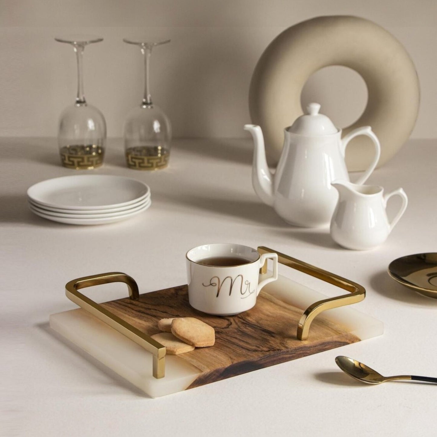 Luxury Feast Acacia Wood Serving Tray