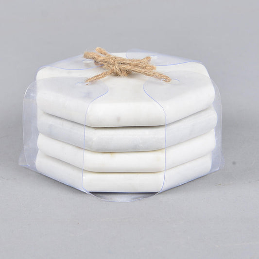 Hand cut marble octagon coasters (set of 4)