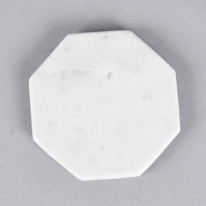 Hand cut marble octagon coasters (set of 4)