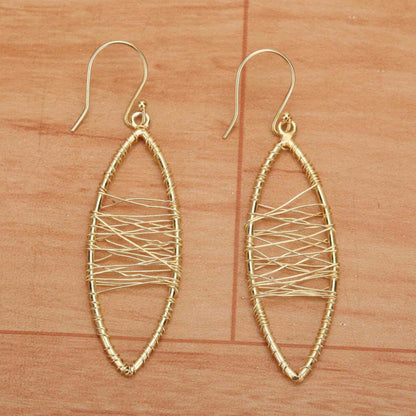 Artisanal Gold-Toned Artisan Earrings