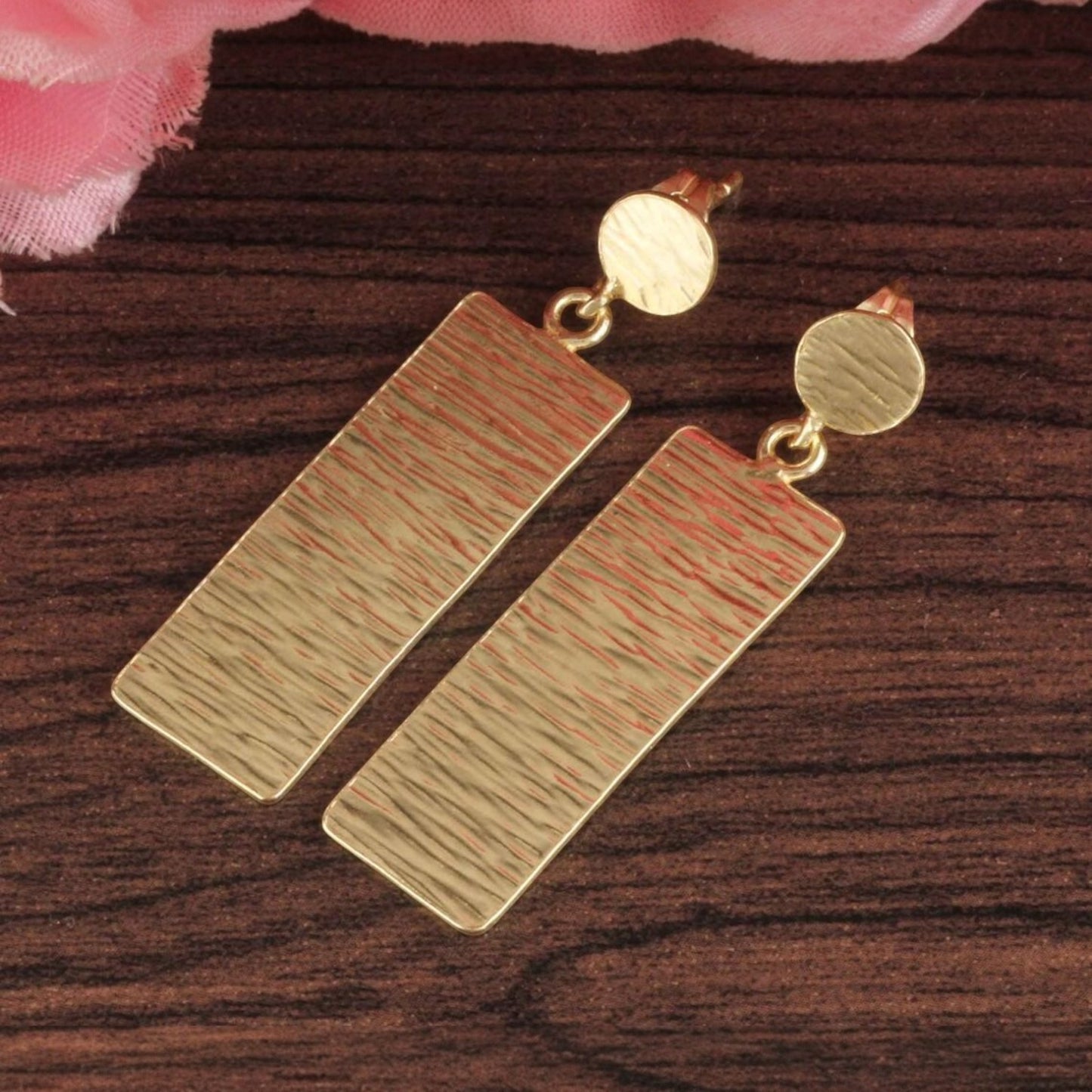 Handcrafted Gold-Toned Earrings