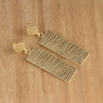 Handcrafted Gold-Toned Earrings