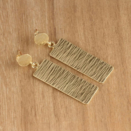 Handcrafted Gold-Toned Earrings