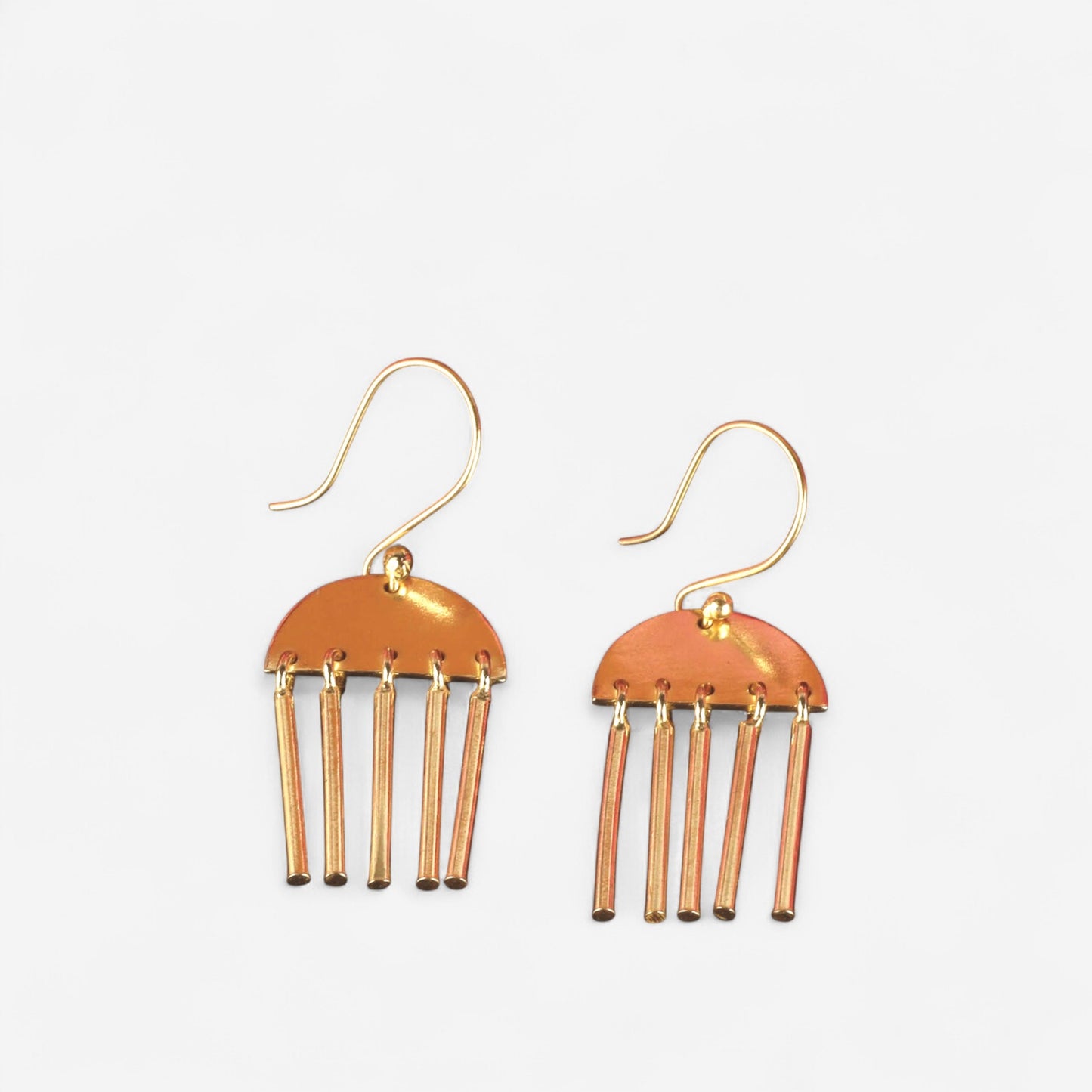 Handcrafted Artisan Earrings in Gold