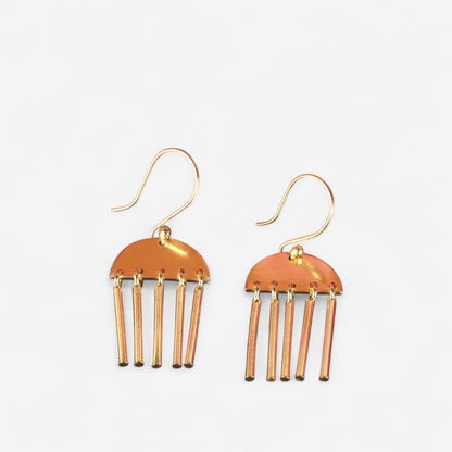 Handcrafted Artisan Earrings in Gold