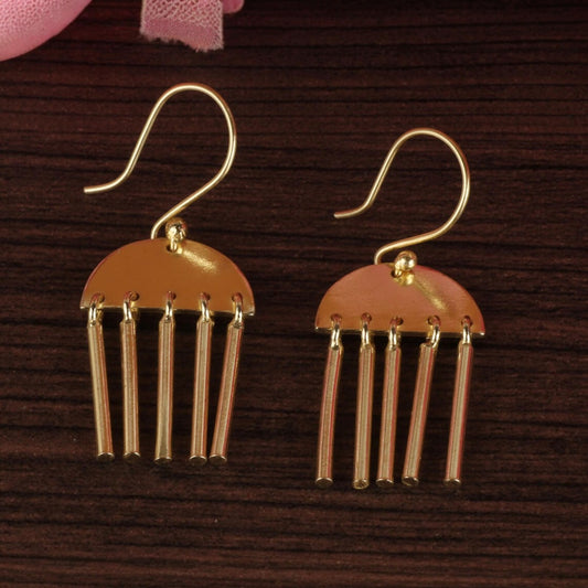 Handcrafted Artisan Earrings in Gold