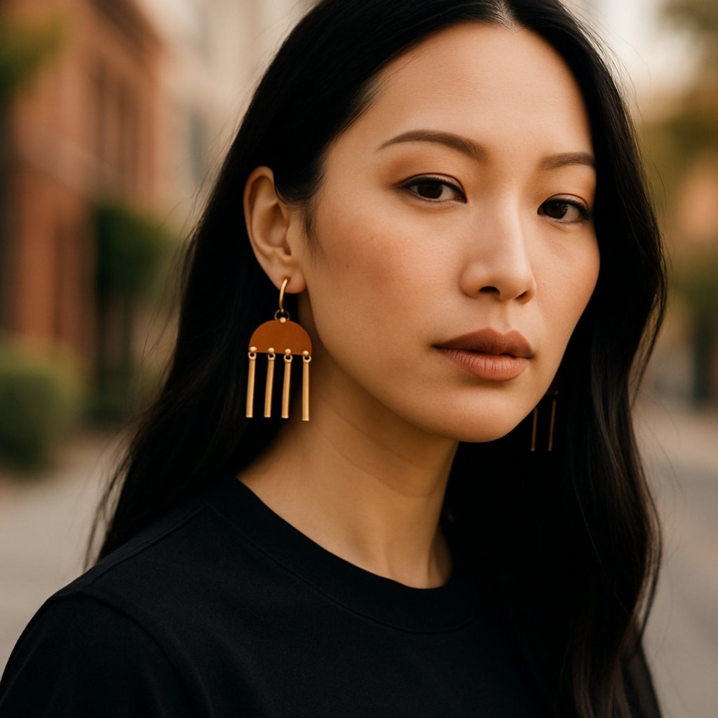 Handcrafted Artisan Earrings in Gold