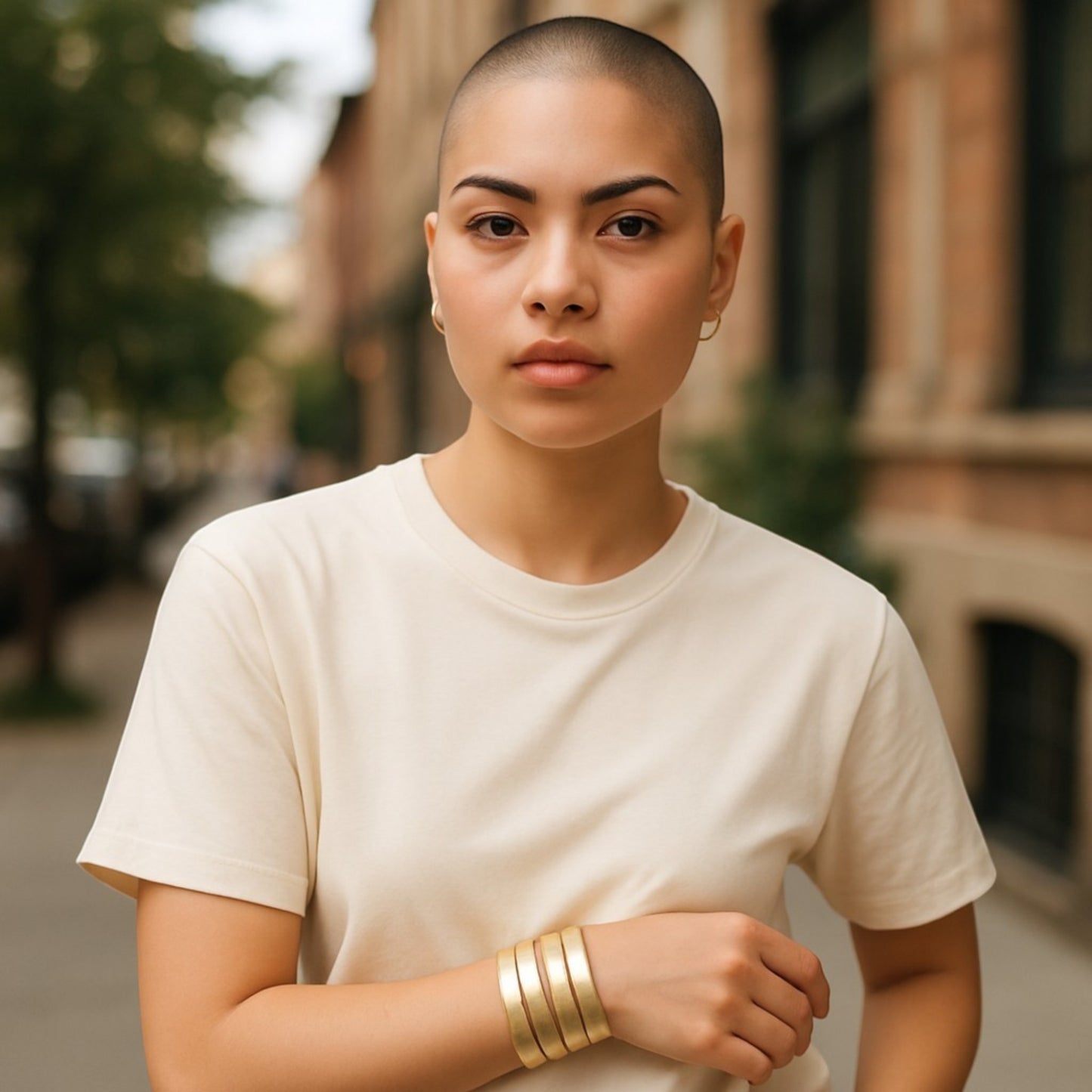 Handmade Gold-Toned Stackable Bracelet