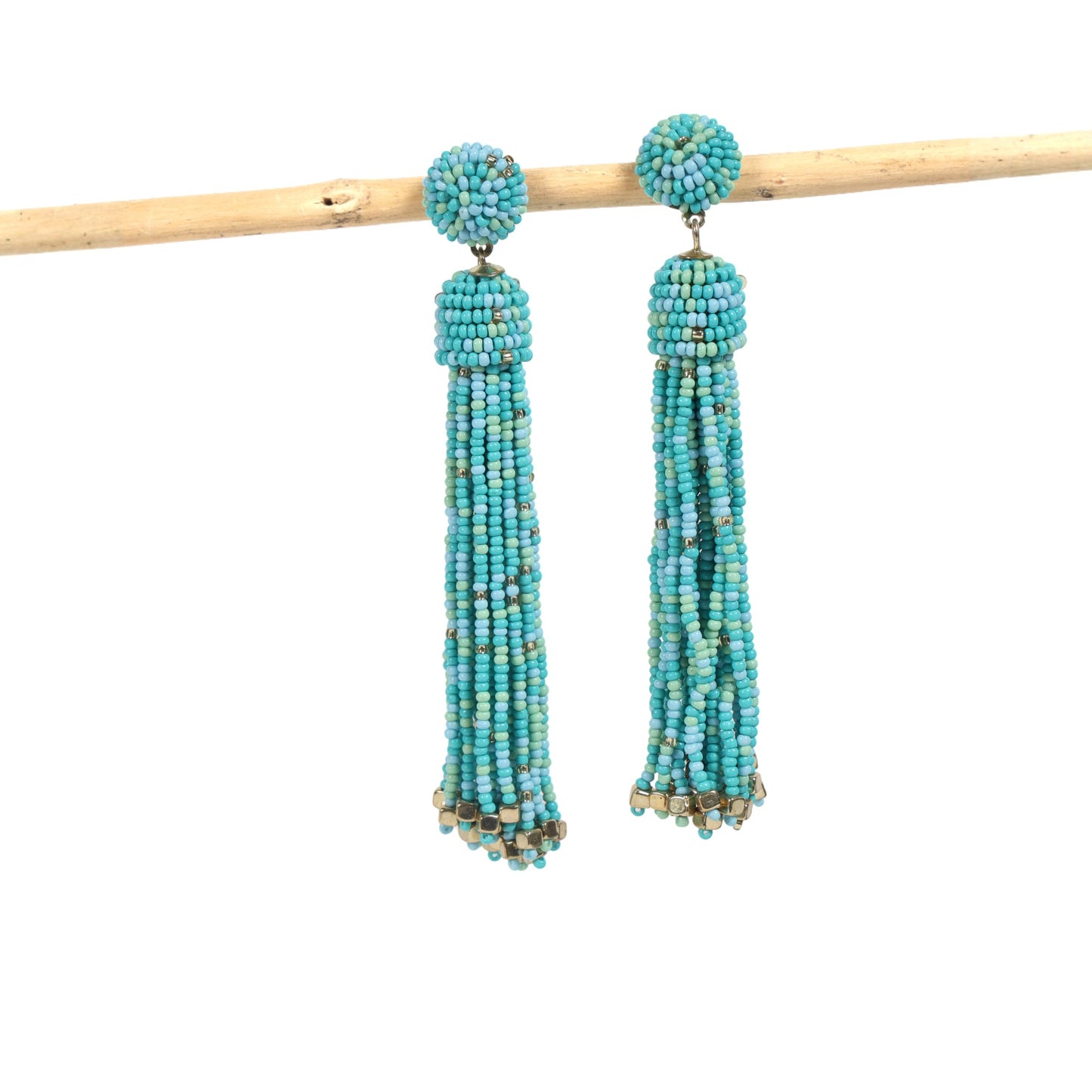 Turquoise Tassel Earrings