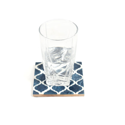 Lattice Pattern Wooden Coasters (Set of 4)