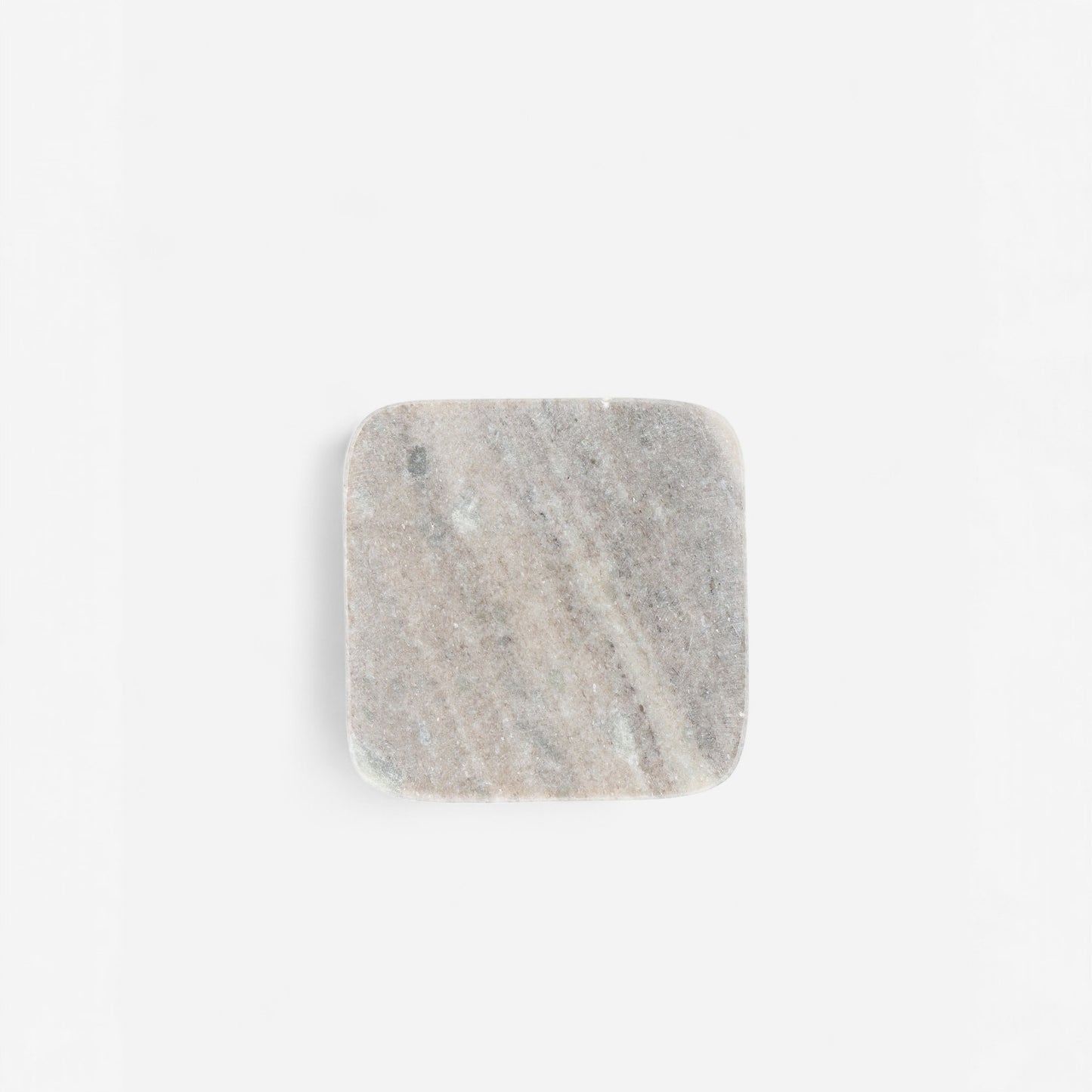 Natural Marble Coasters with Soft Veining (Set of 4)