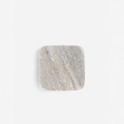 Natural Marble Coasters with Soft Veining (Set of 4)