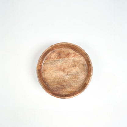 Artisan-made Mango Wood Footed Salad Bowl